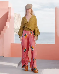 Pantalons>Mes Demoiselles Paris Pantalon Wants Imprime Fleuri