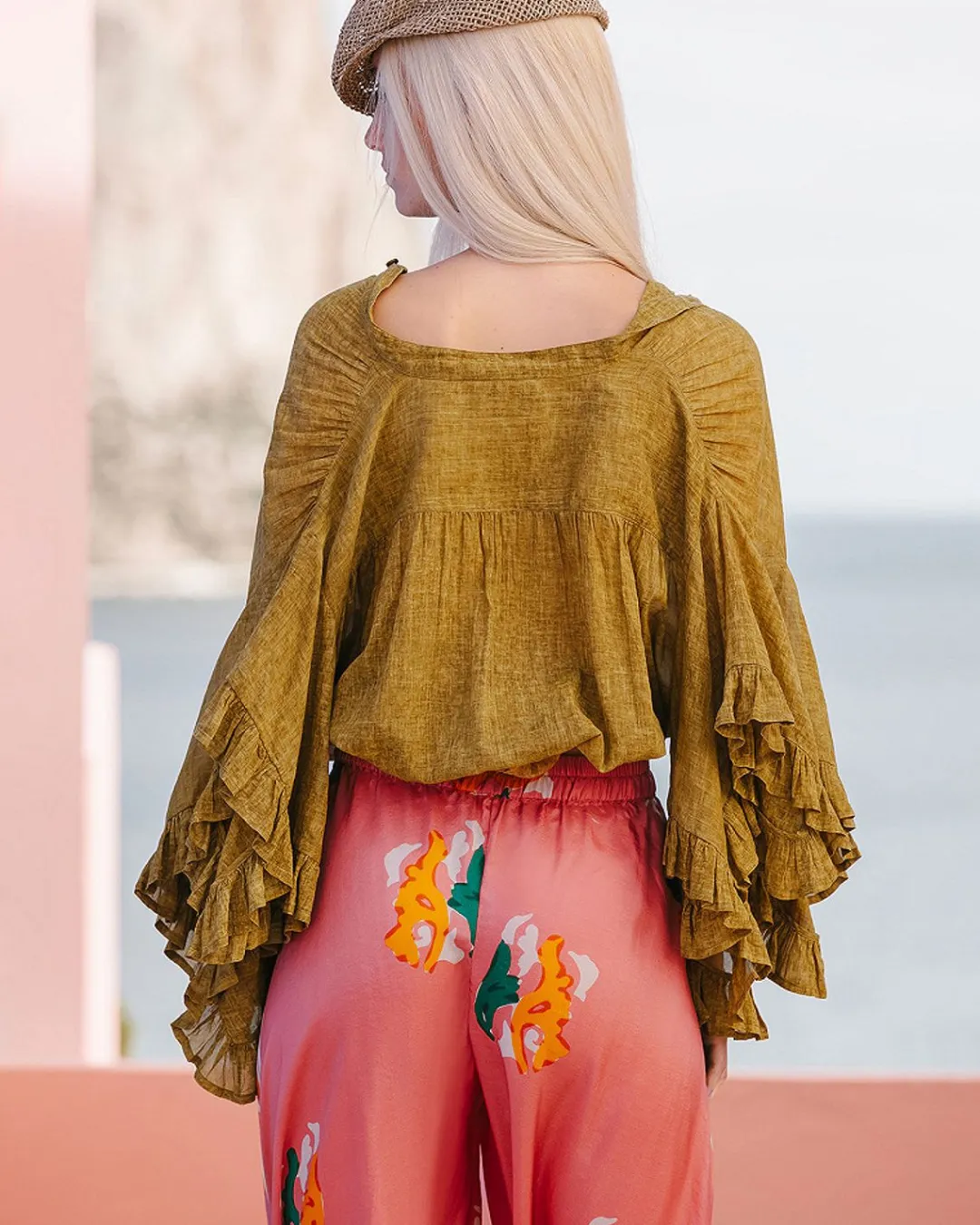 Pantalons>Mes Demoiselles Paris Pantalon Wants Imprime Fleuri