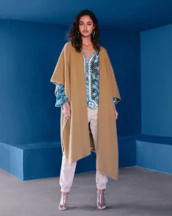Kimonos & Ponchos>Mes Demoiselles Paris Poncho Ringo Camel