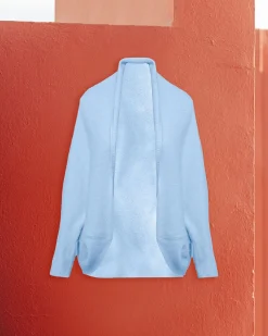 Kimonos & Ponchos>Mes Demoiselles Paris Poncho Rora Bleu Ciel