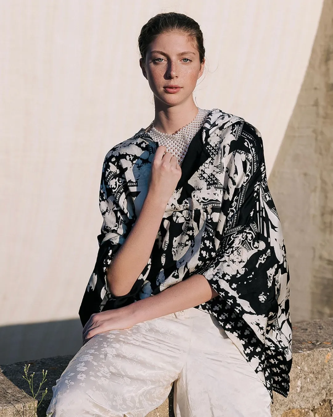 Pulls & Gilets>Mes Demoiselles Paris Pull Waddine Noir / Blanc