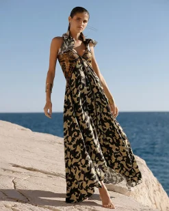 Robes & Jupes>Mes Demoiselles Paris Robe Abia Imprime Noir