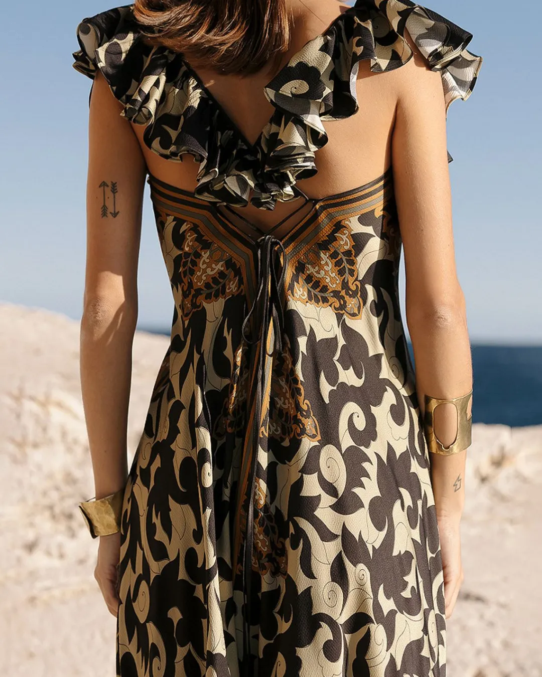 Robes & Jupes>Mes Demoiselles Paris Robe Abia Imprime Noir