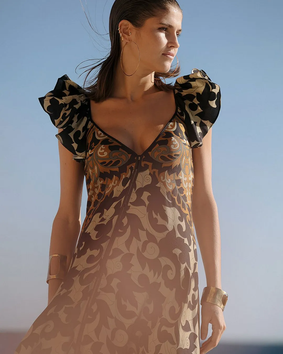 Robes & Jupes>Mes Demoiselles Paris Robe Abia Imprime Noir