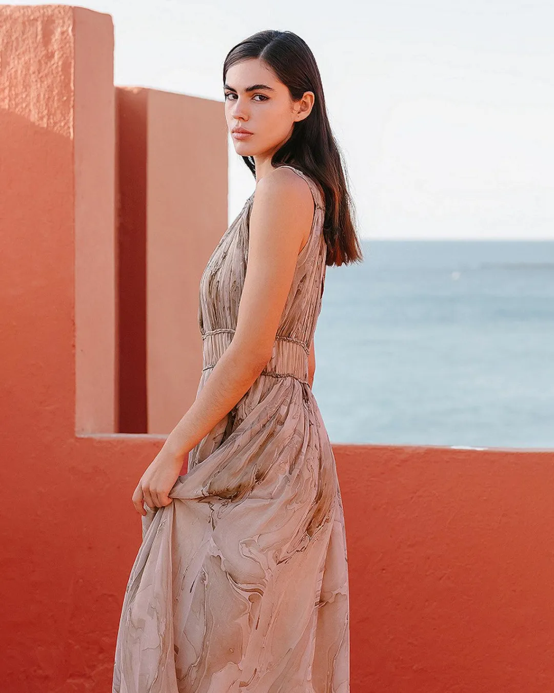 Robes & Jupes>Mes Demoiselles Paris Robe Cassia Bois Texture