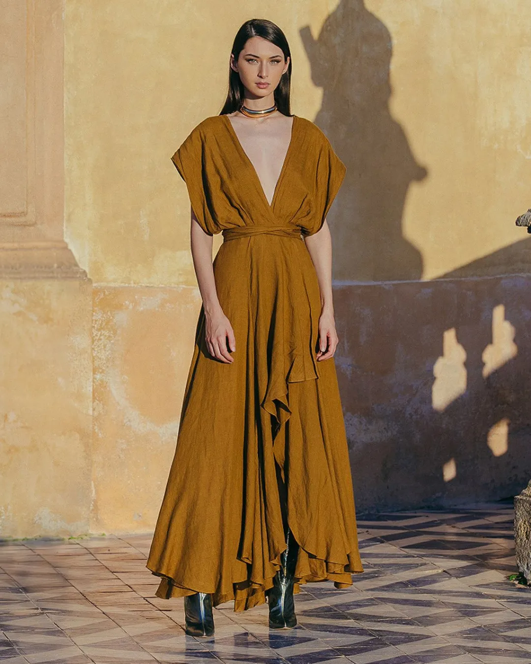 Robes & Jupes>Mes Demoiselles Paris Robe Clara Bronze