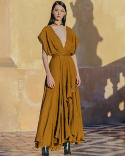 Robes & Jupes>Mes Demoiselles Paris Robe Clara Bronze