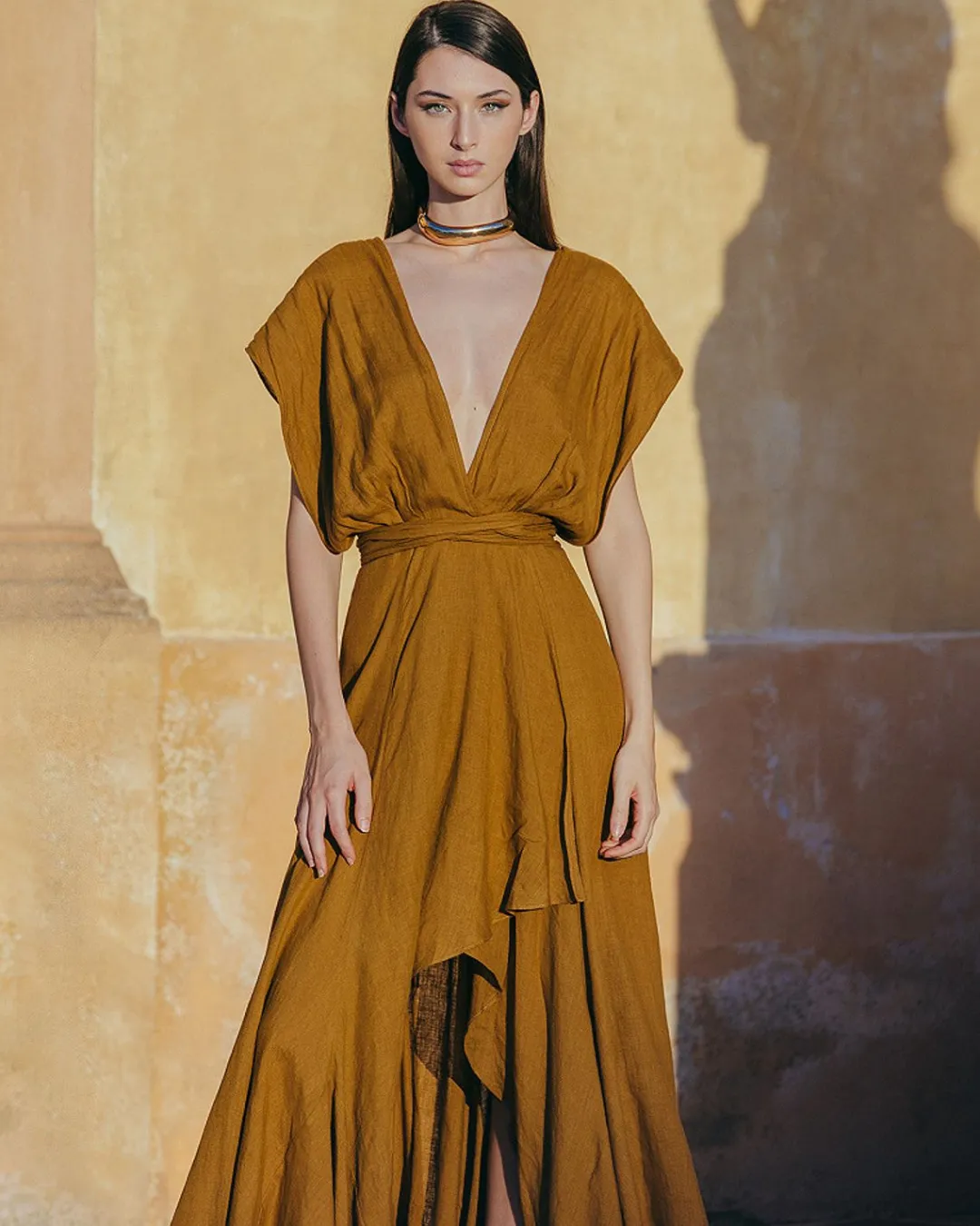 Robes & Jupes>Mes Demoiselles Paris Robe Clara Bronze