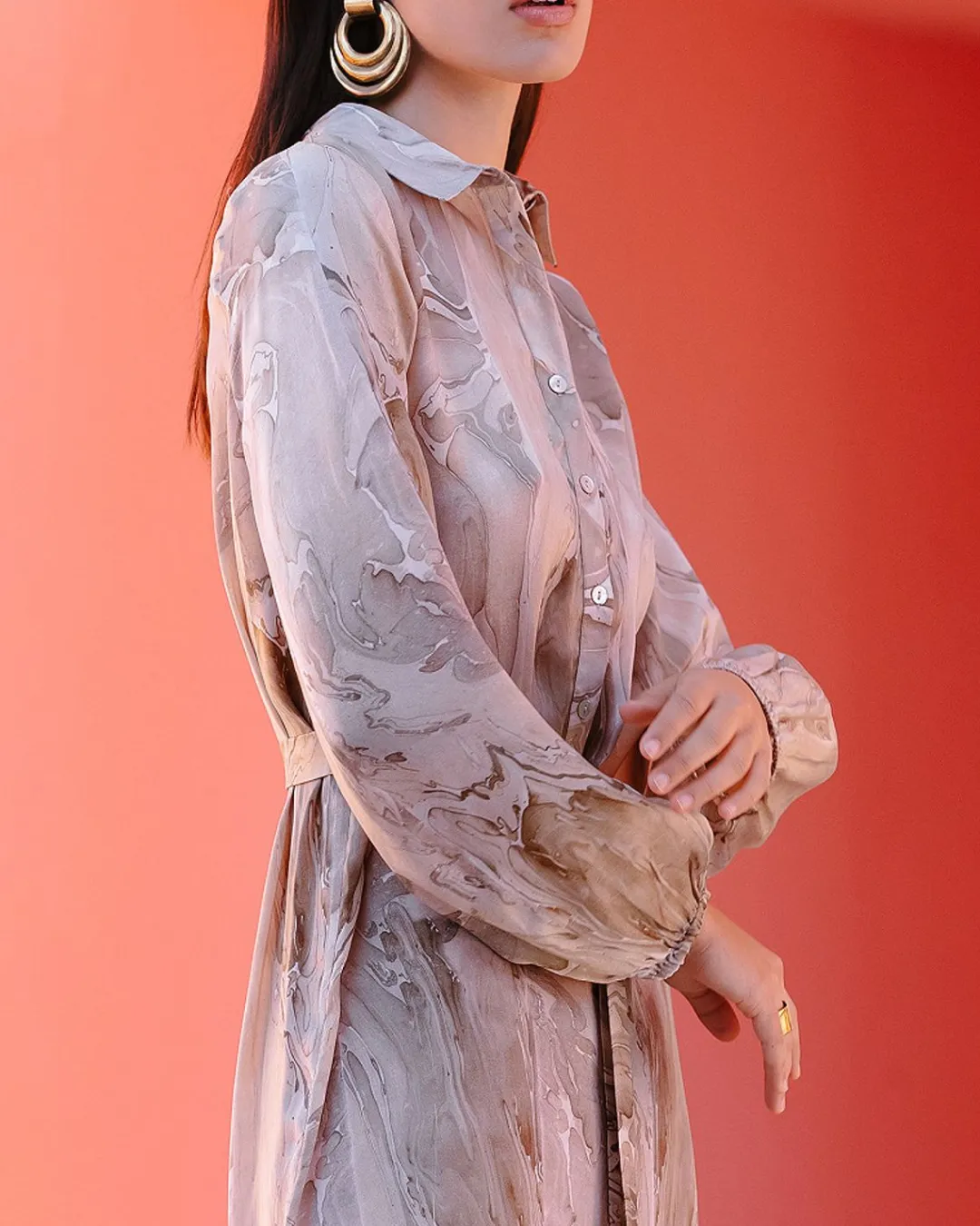 Robes & Jupes>Mes Demoiselles Paris Robe Cypress Bois Texture