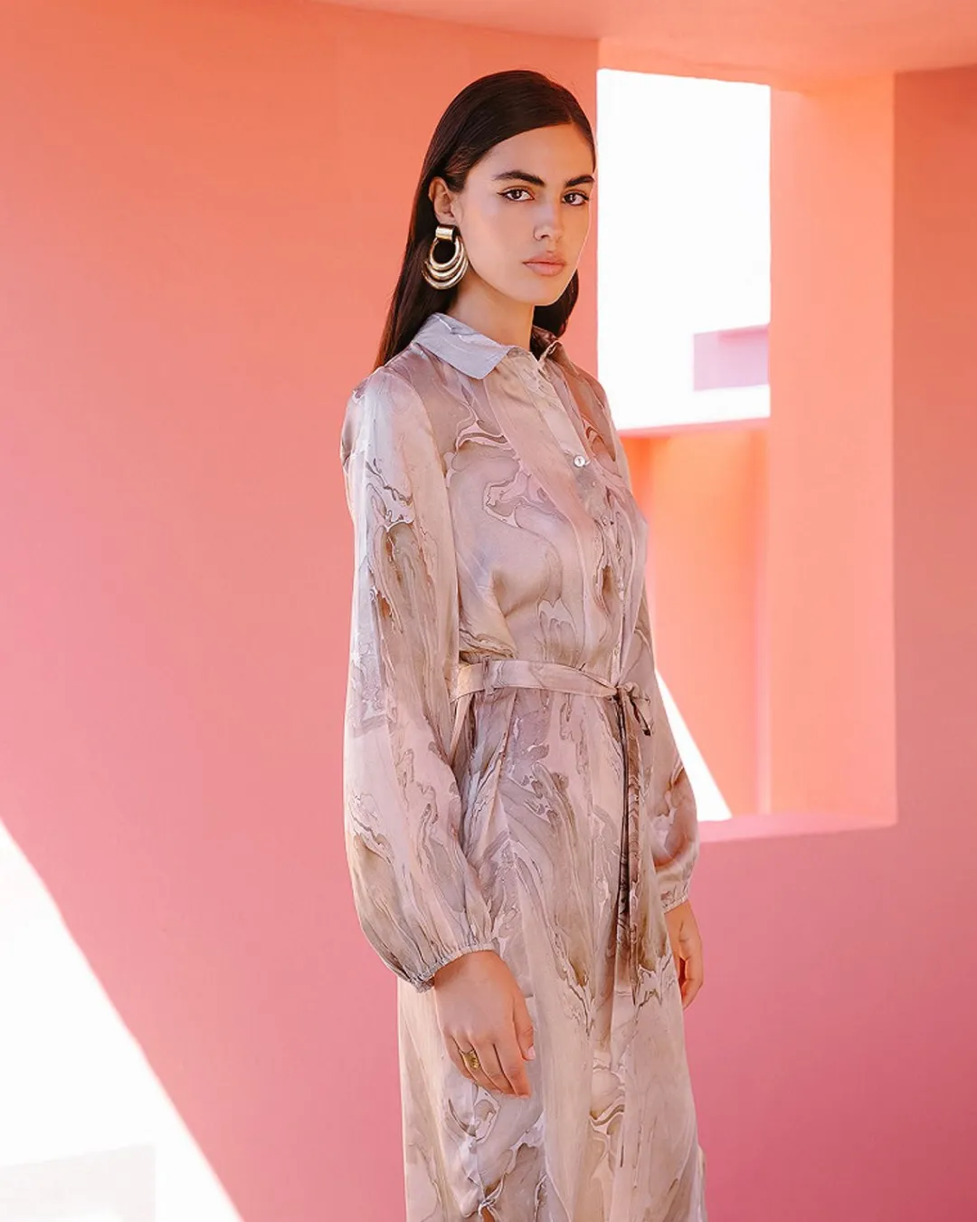 Robes & Jupes>Mes Demoiselles Paris Robe Cypress Bois Texture