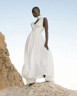Robes & Jupes>Mes Demoiselles Paris Robe Galla Blanc Casse