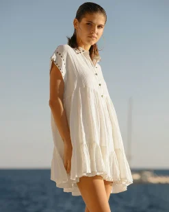 Robes & Jupes>Mes Demoiselles Paris Robe Gamine Blanc Casse