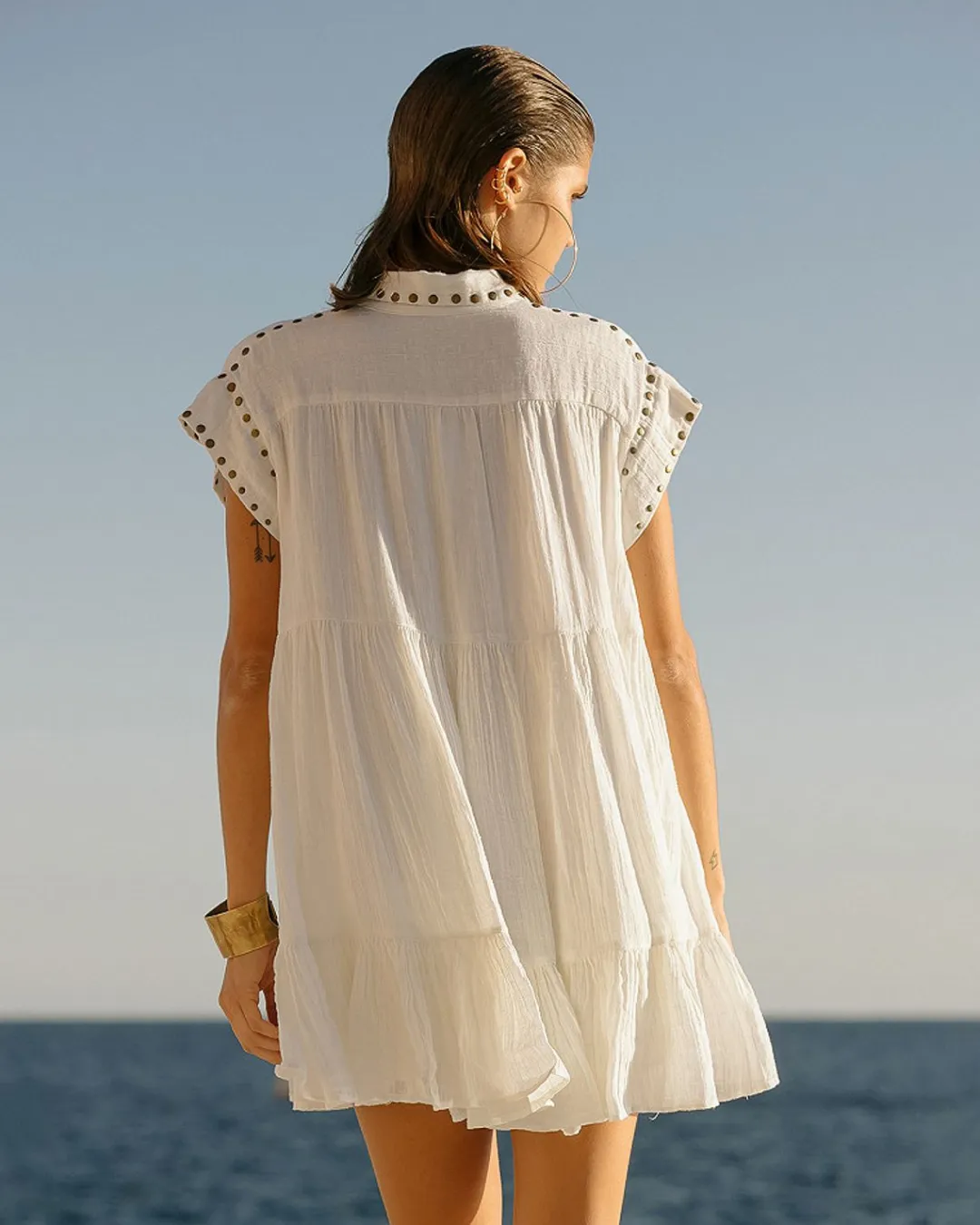Robes & Jupes>Mes Demoiselles Paris Robe Gamine Blanc Casse