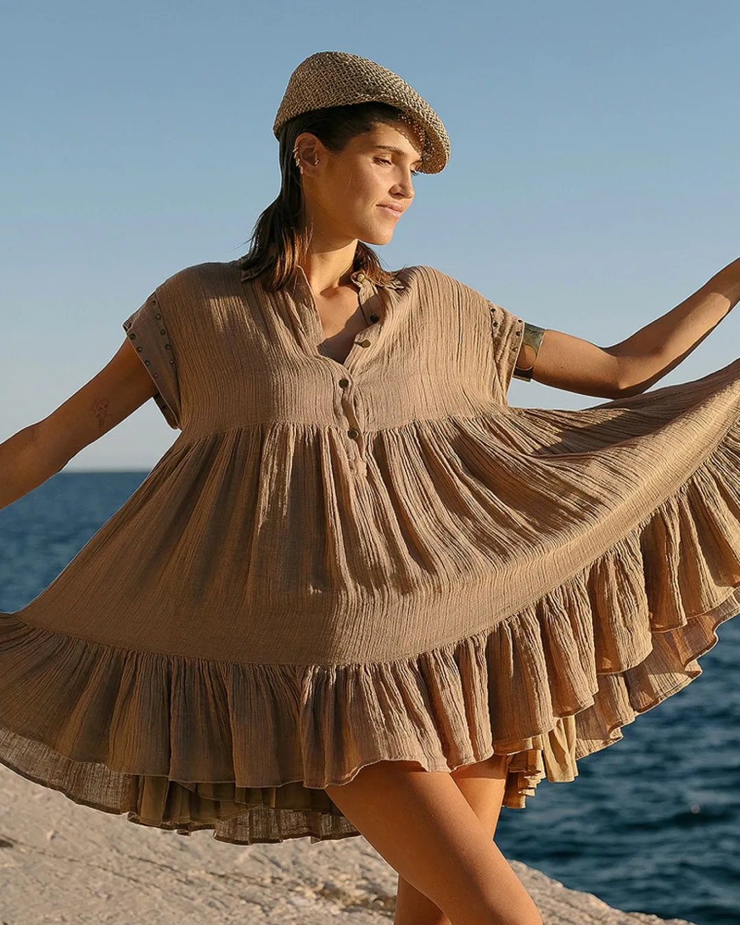 Robes & Jupes>Mes Demoiselles Paris Robe Gamine Sable
