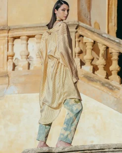 Robes & Jupes>Mes Demoiselles Paris Robe Hiva Caramel / Ecru
