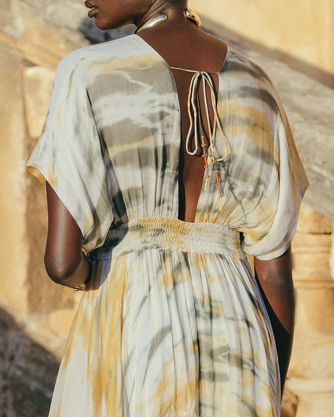 Robes & Jupes>Mes Demoiselles Paris Robe Ines Kaki / Ocre