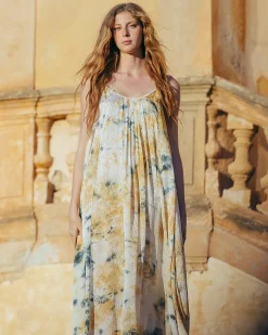 Robes & Jupes>Mes Demoiselles Paris Robe Ivol Kaki / Ocre