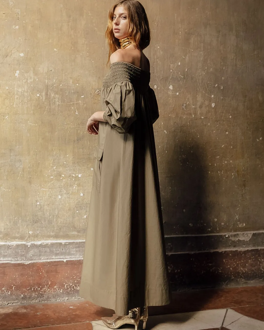 Robes & Jupes>Mes Demoiselles Paris Robe Parimar Kaki