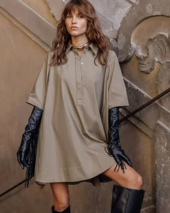 Robes & Jupes>Mes Demoiselles Paris Robe Perle Kaki