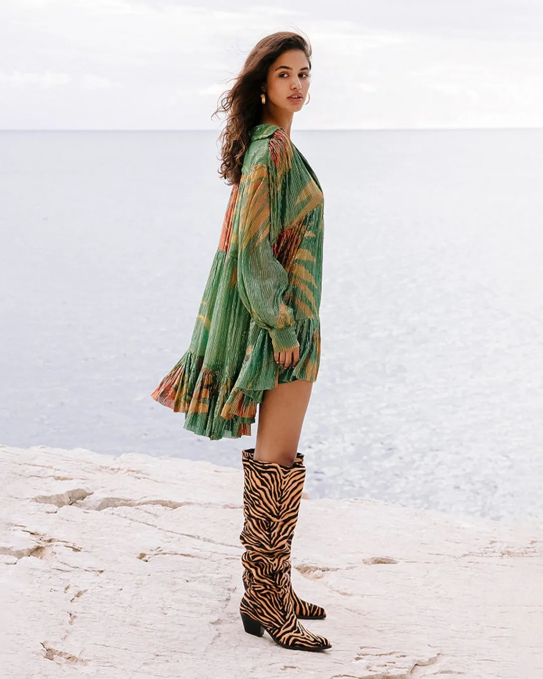 Robes & Jupes>Mes Demoiselles Paris Robe Prudance Imprime Palmier