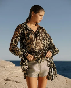 Pantalons>Mes Demoiselles Paris Short Sally Argent
