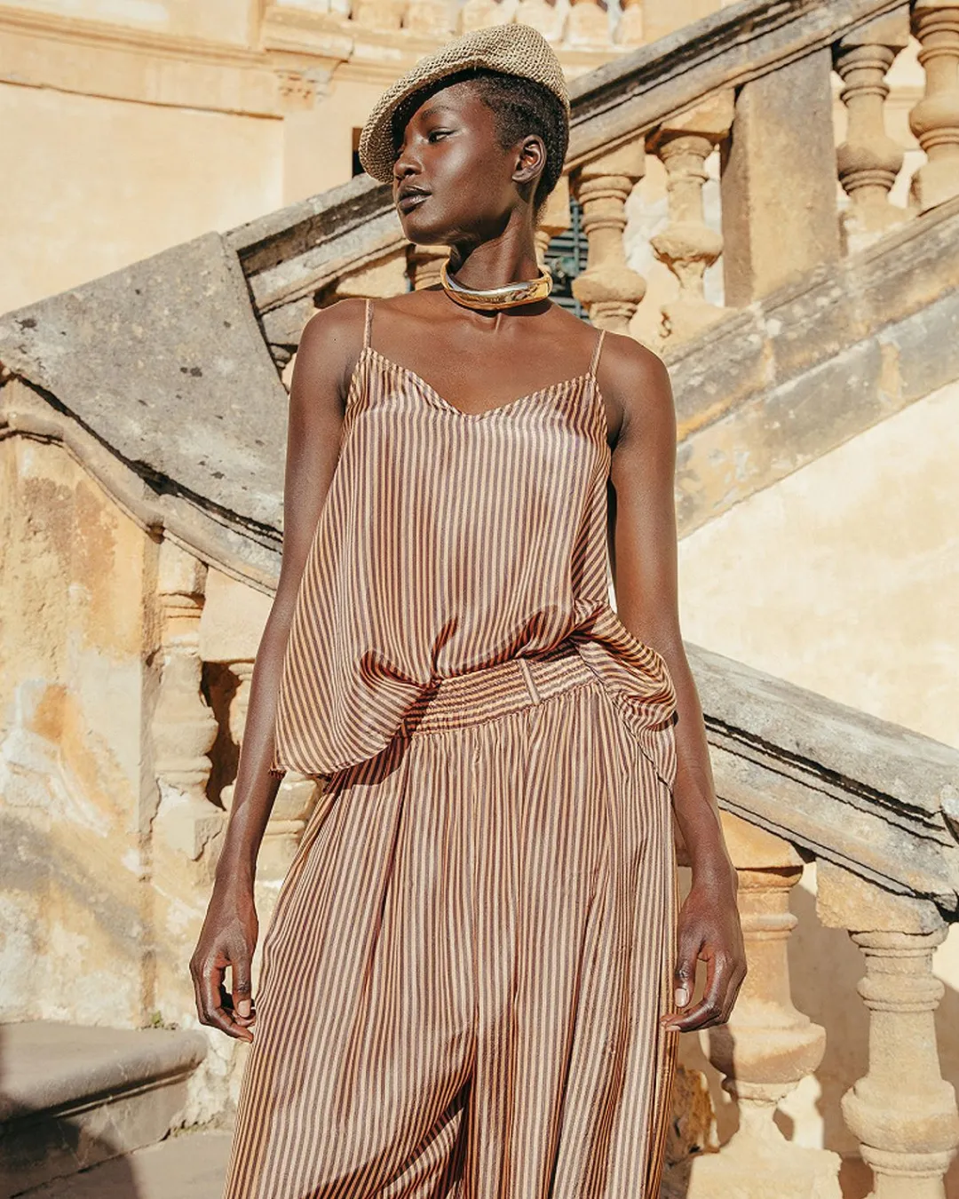 Chemises & Tops>Mes Demoiselles Paris Top Herry Terre / Chocolat