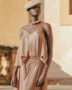 Chemises & Tops>Mes Demoiselles Paris Top Herry Terre / Chocolat