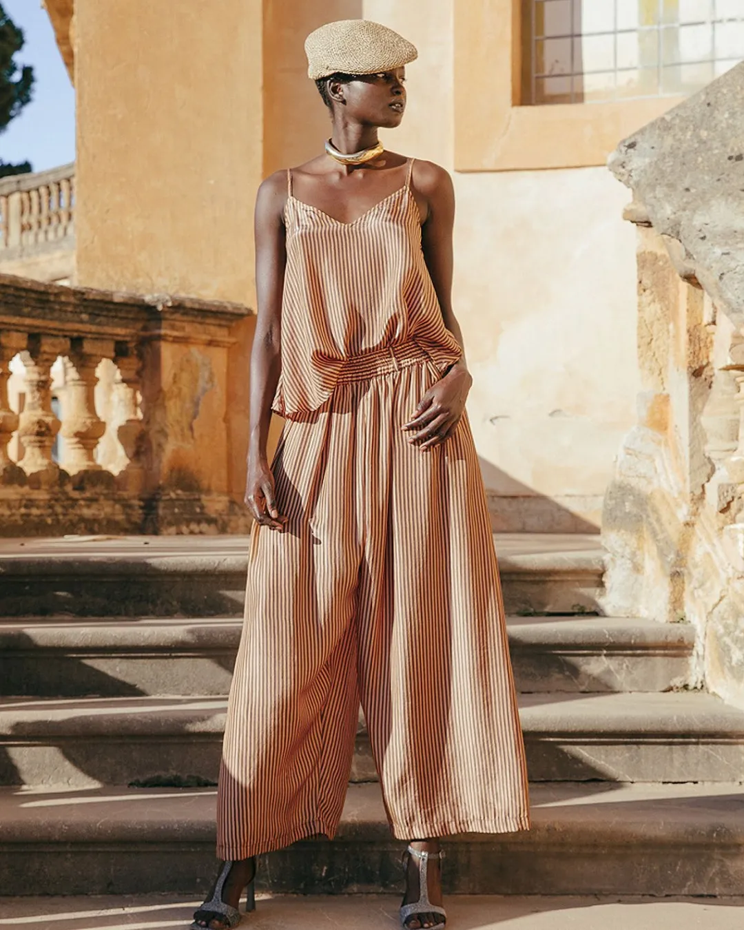 Chemises & Tops>Mes Demoiselles Paris Top Herry Terre / Chocolat