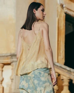 Chemises & Tops>Mes Demoiselles Paris Top Herry Caramel / Ecru