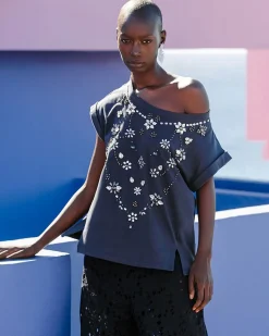 Chemises & Tops>Mes Demoiselles Paris Top Mani Gris