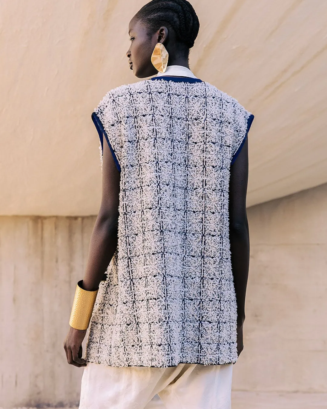 Manteaux & Vestes>Mes Demoiselles Paris Veste Cadi Navy / Ecru